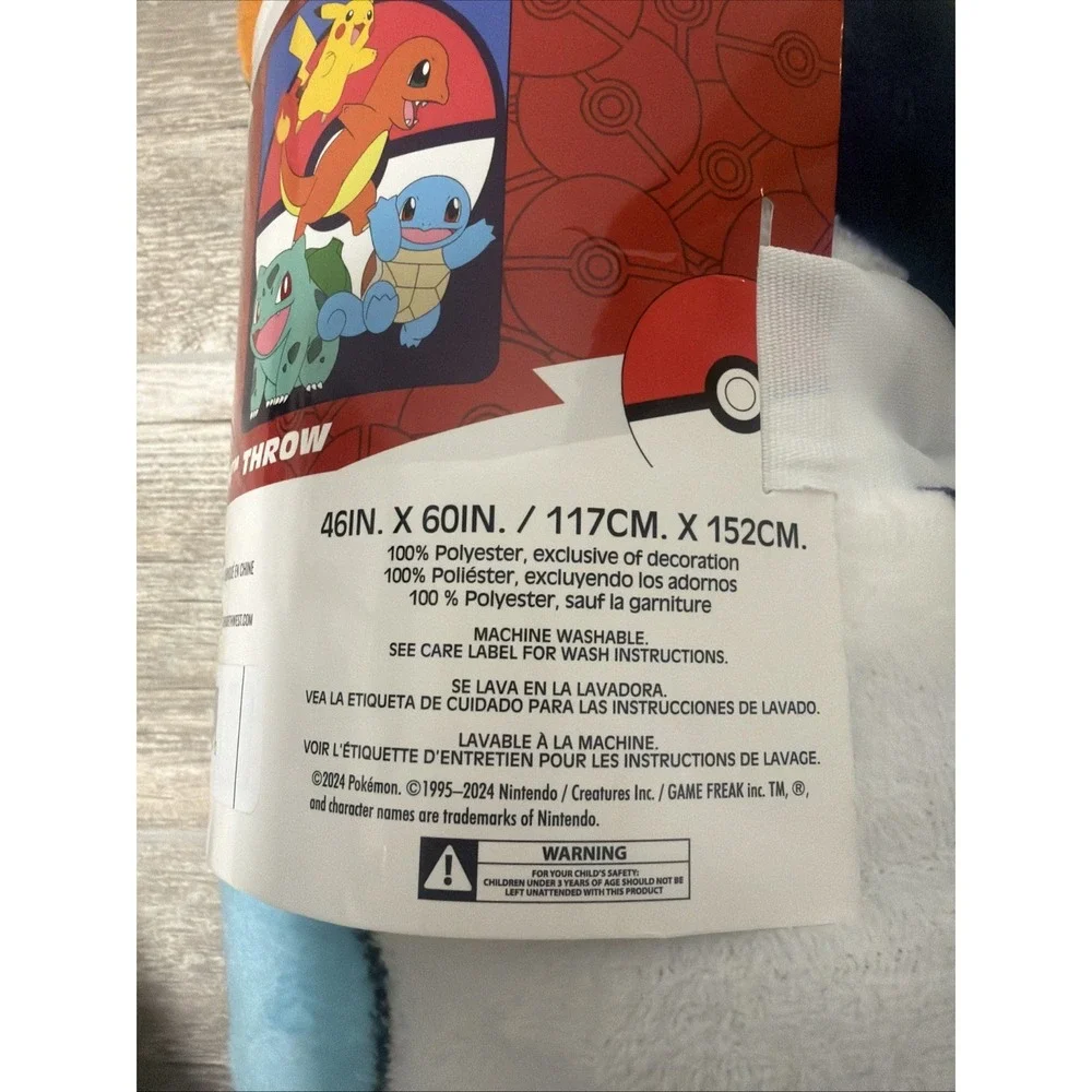 NEW Pokémon Kid's‎ Super Plush Throw 46x60 in.